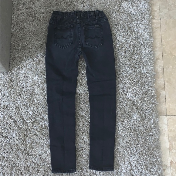 7 FOR ALL MANKIND BLACK DENIM JEANS -6X - Picture 2 of 5